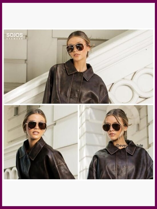 Metal Frame Polarized Aviator Sunglasses, UV400 Protection, Unisex Fit main image 7